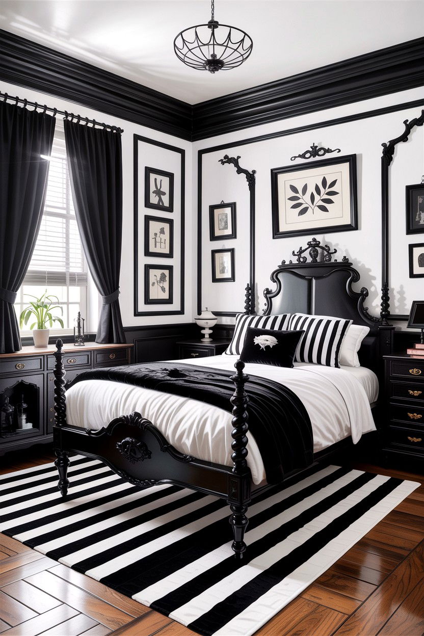 Wednesday Addams Bedroom - 30 character home bedroom ideas