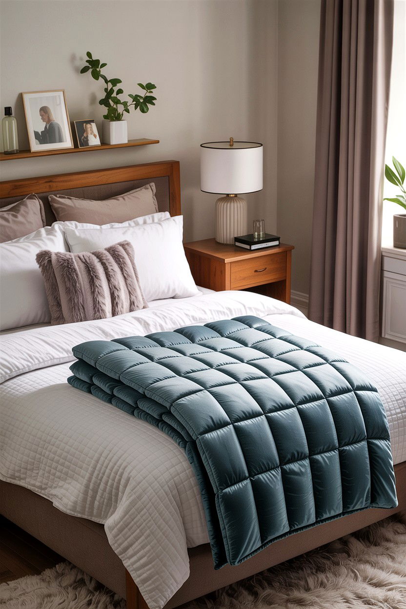 Weighted Cooling Blanket - 30 bedroom temperature control ideas