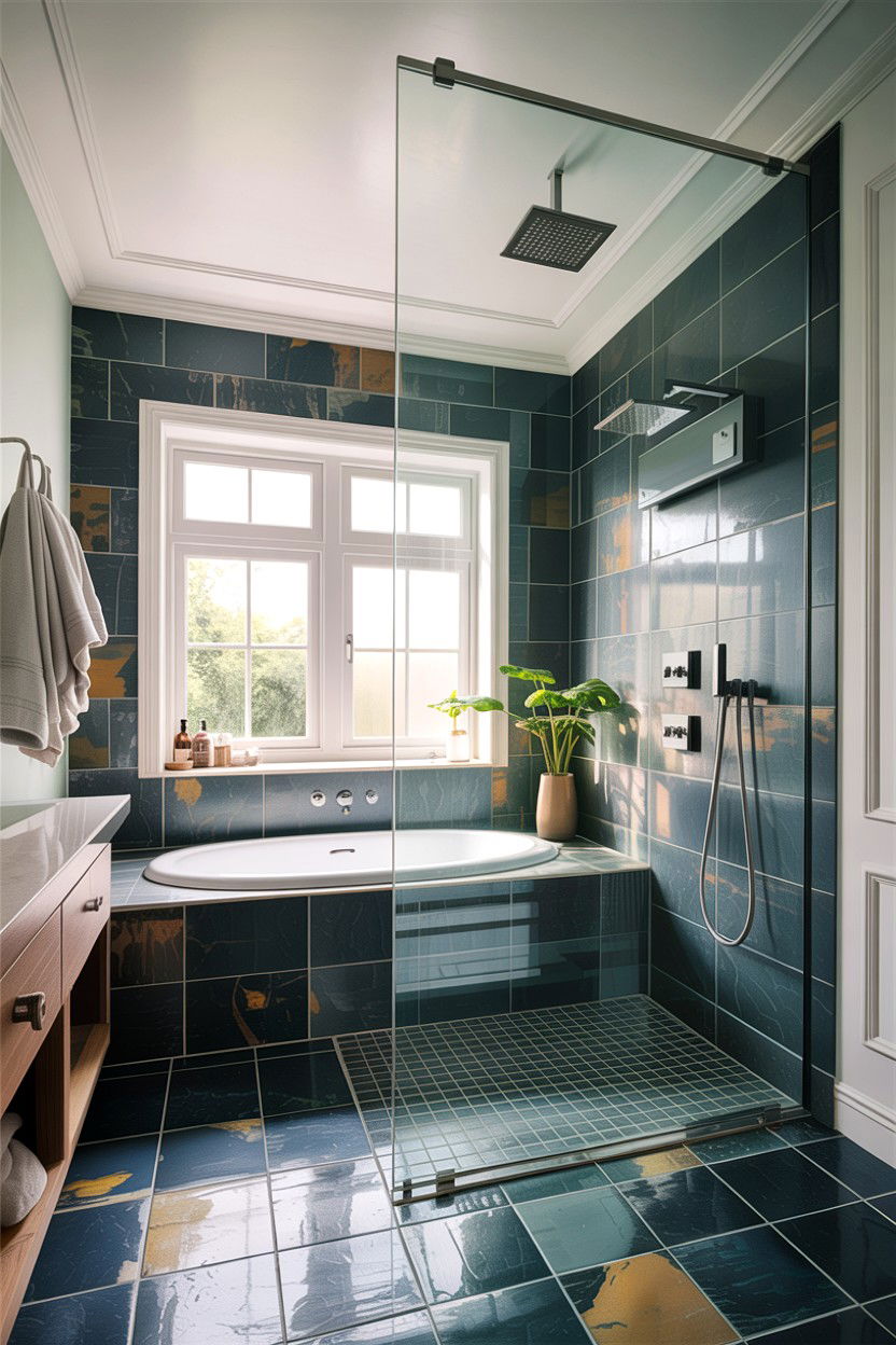 Wet Room With Glass Partition - 30 HGTV bathroom ideas