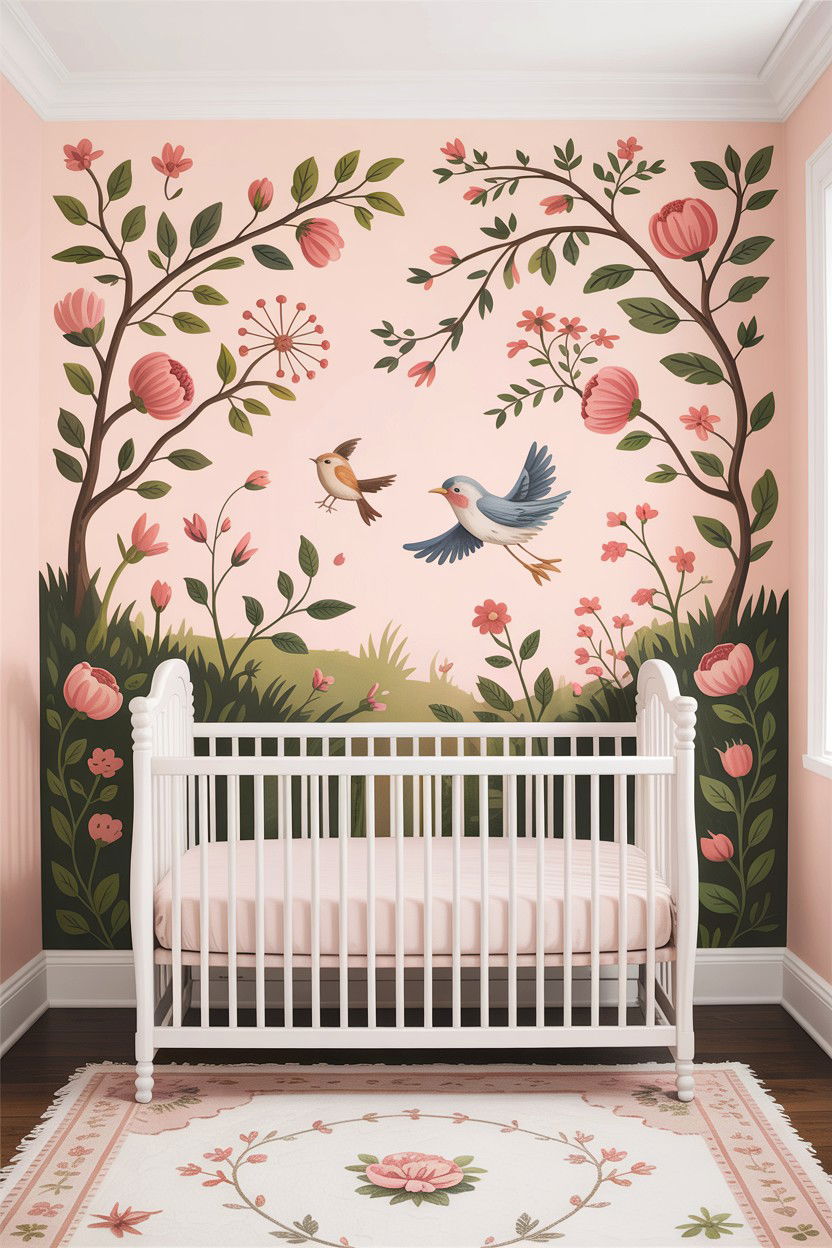 Whimsical wallpaper for nursery - 30 kids bedroom ideas