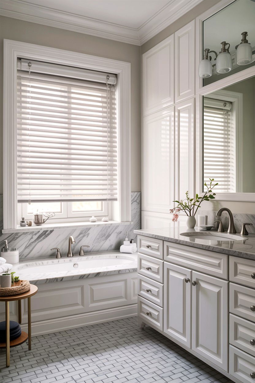 White Bathroom Blinds - 30 bathroom blinds ideas