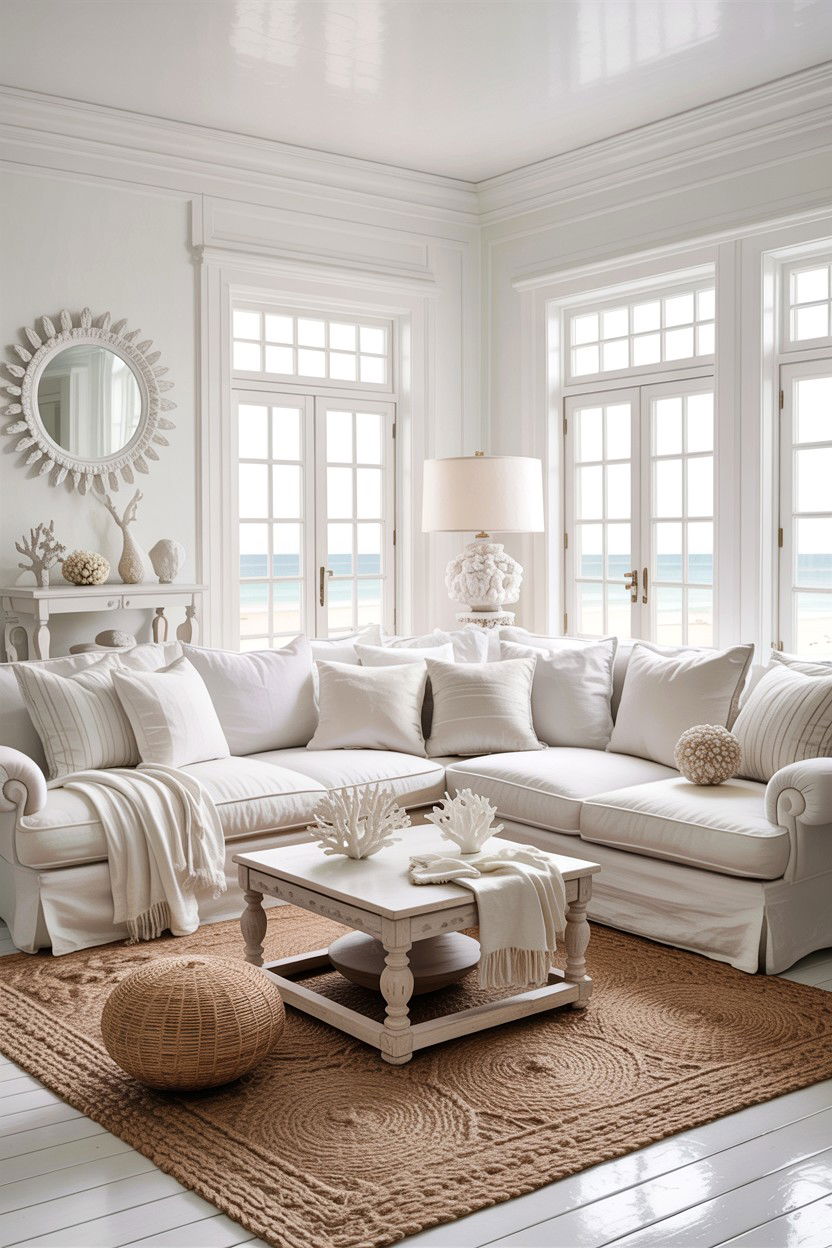 White Beach Living Room - 30 beach house living room ideas
