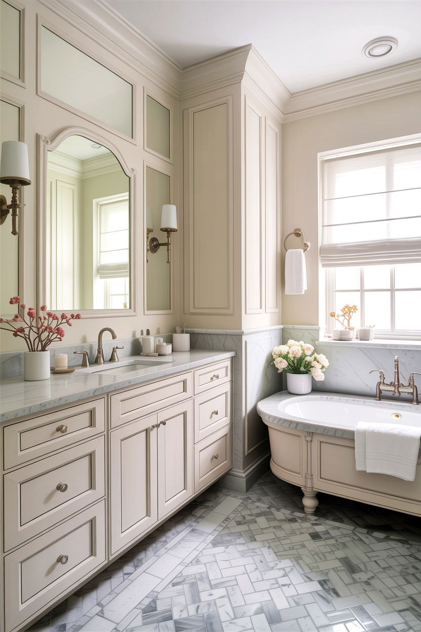 White Color Palette - 30 bathroom cooling ideas