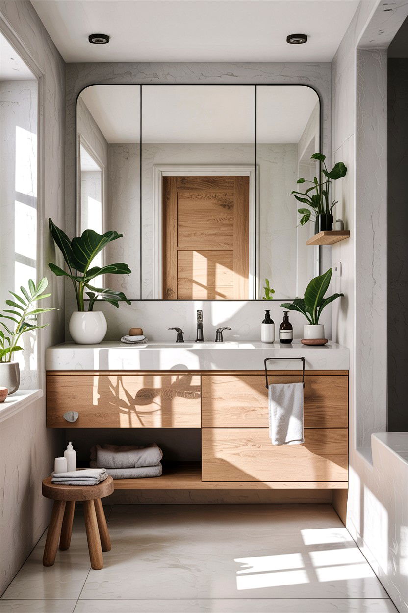 White Concrete Bathroom - 30 concrete bathroom ideas