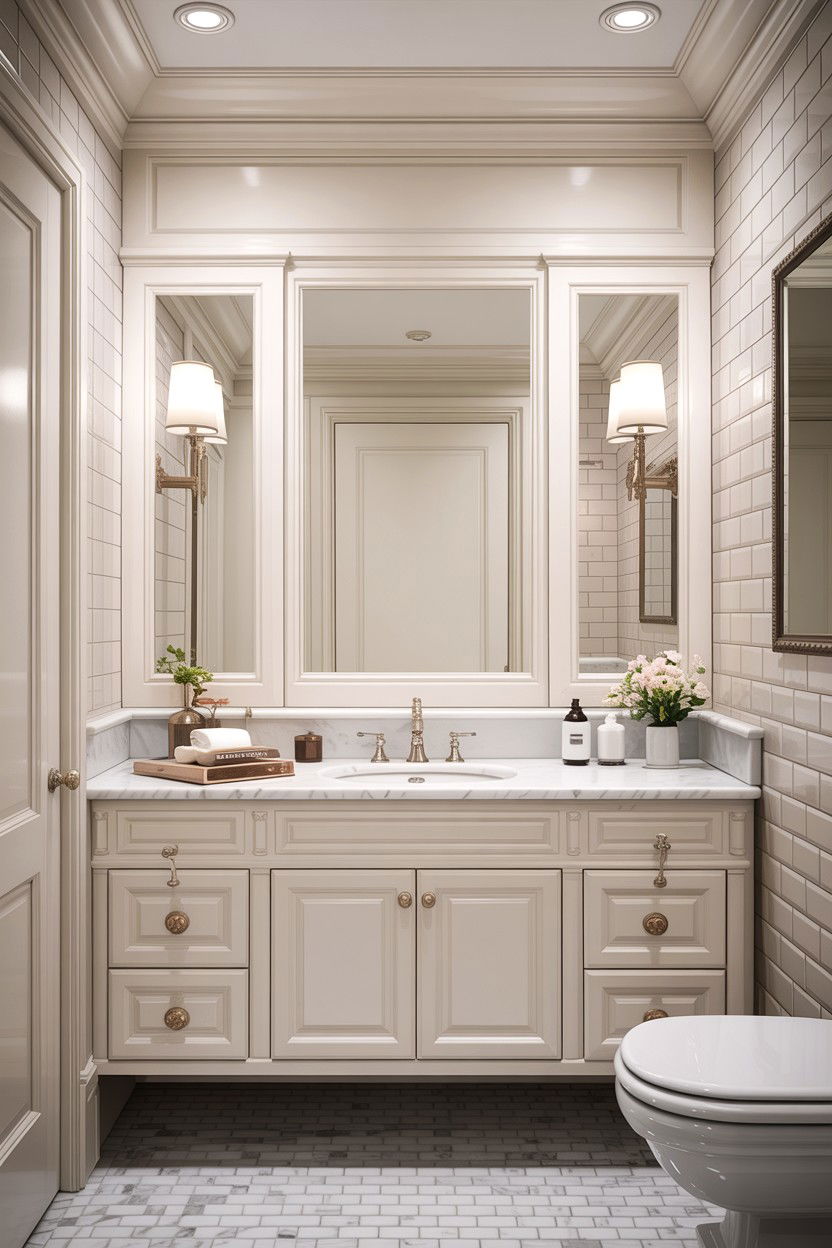 White Crown Molding Bathroom - 30 bathroom crown molding ideas