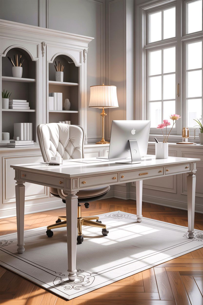 White Desk - 30 bedroom study desk ideas