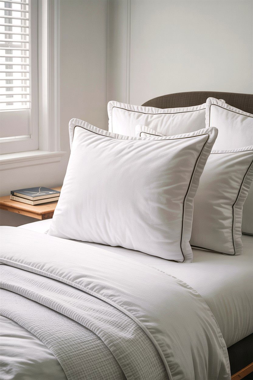 White Euro Pillow Shams - 30 bedroom pillow shams