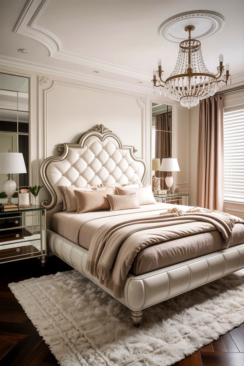 White Faux Leather Headboard - 30 bedroom leather headboards