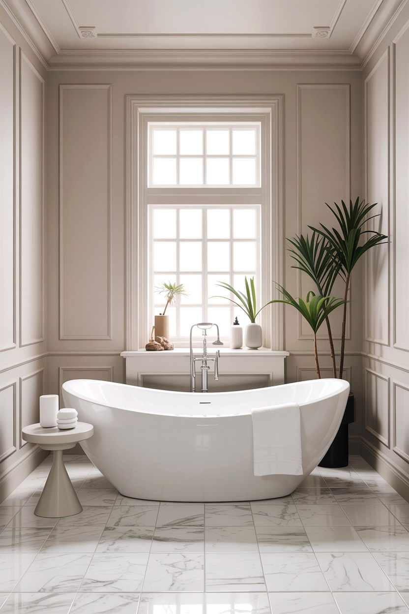 White Freestanding Tub Bathroom - 30 all white bathroom ideas