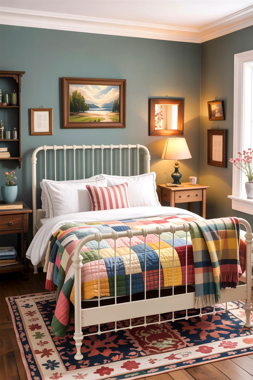 White Iron Bed - 30 cottage bedroom ideas