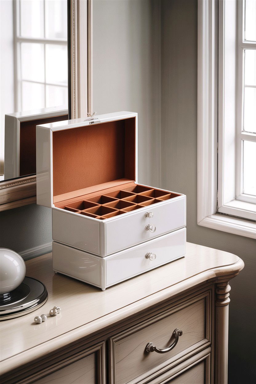 White Jewelry Box - 30 bedroom jewelry boxes