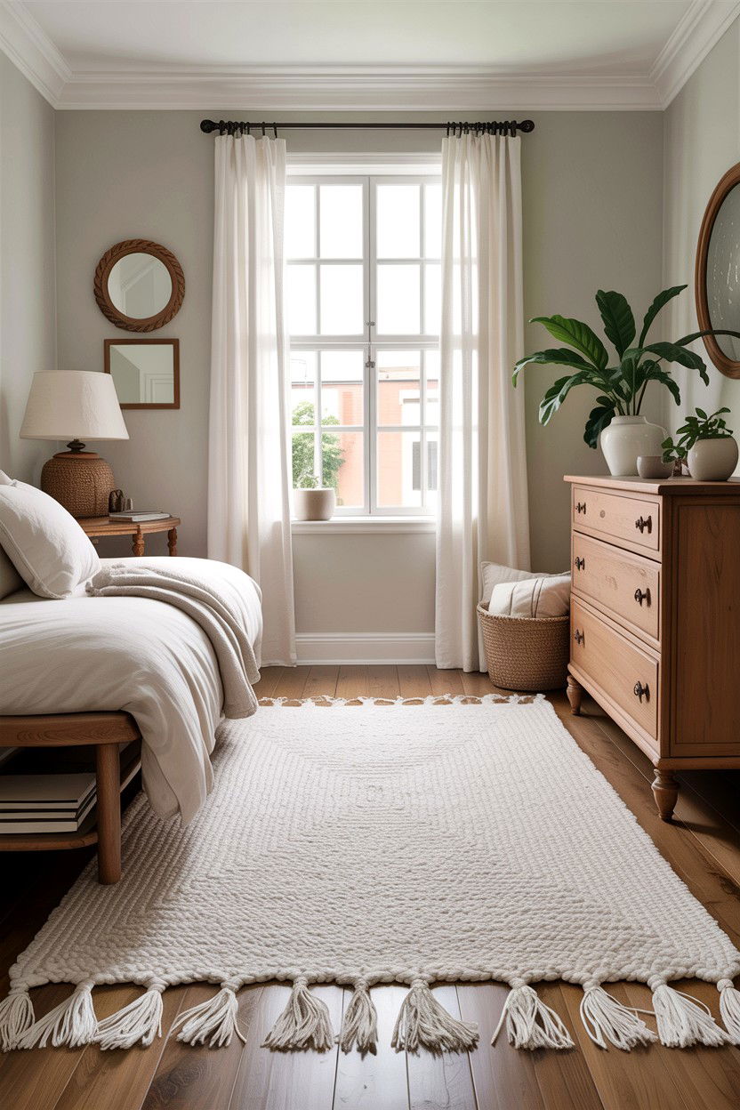 White Jute Rug - 30 bedroom jute rugs