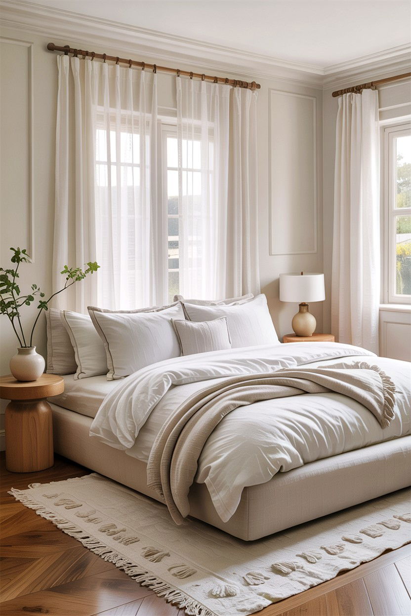 White Linen Bedroom - 30 California casual bedroom ideas
