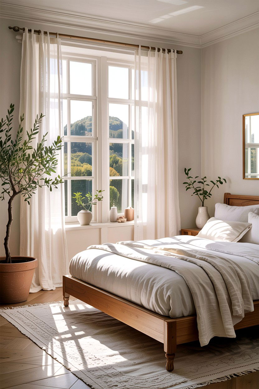 White Linen Sheer Curtains - 30 bedroom sheer curtains