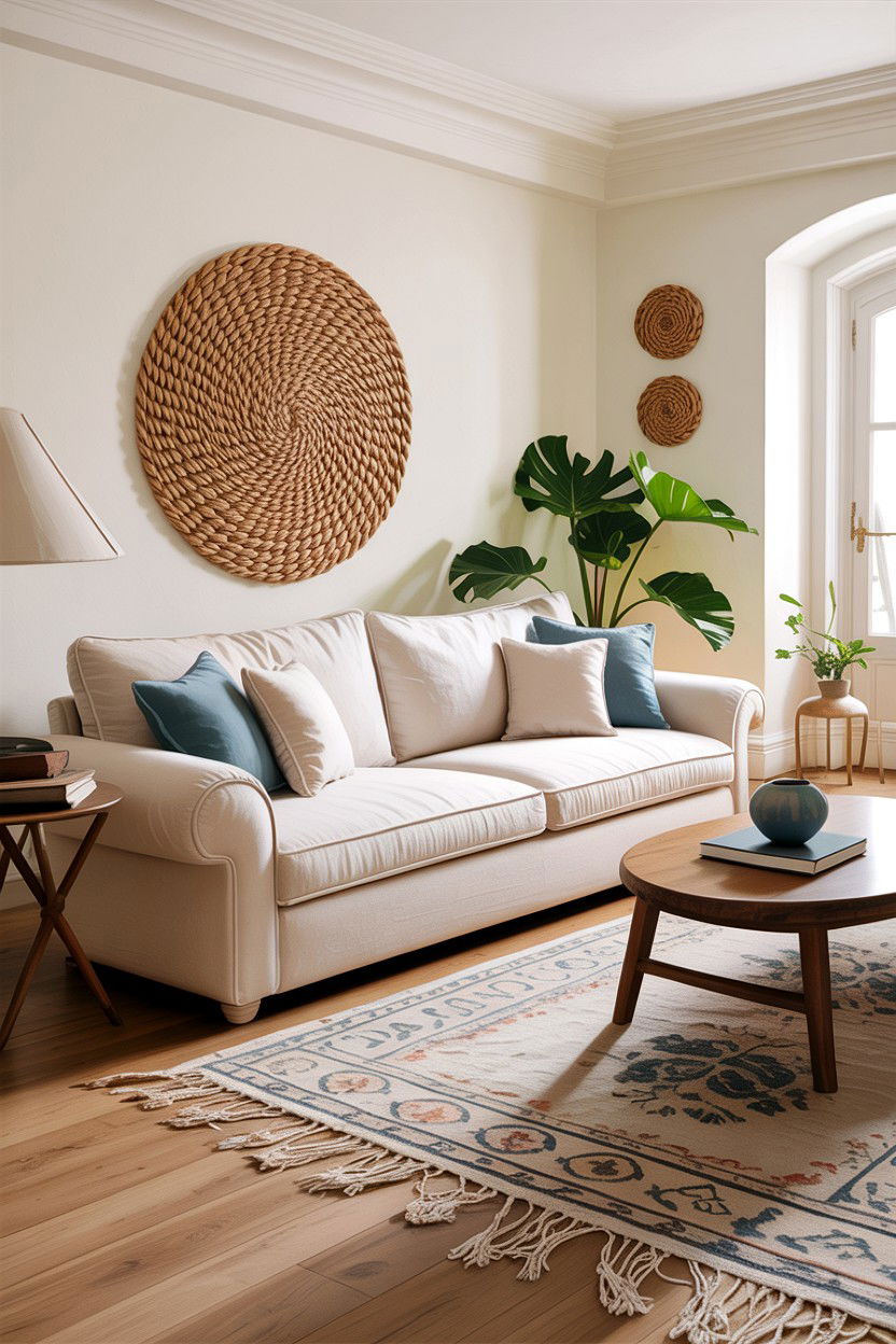 White Linen Sofa - 30 living room Italian furniture ideas