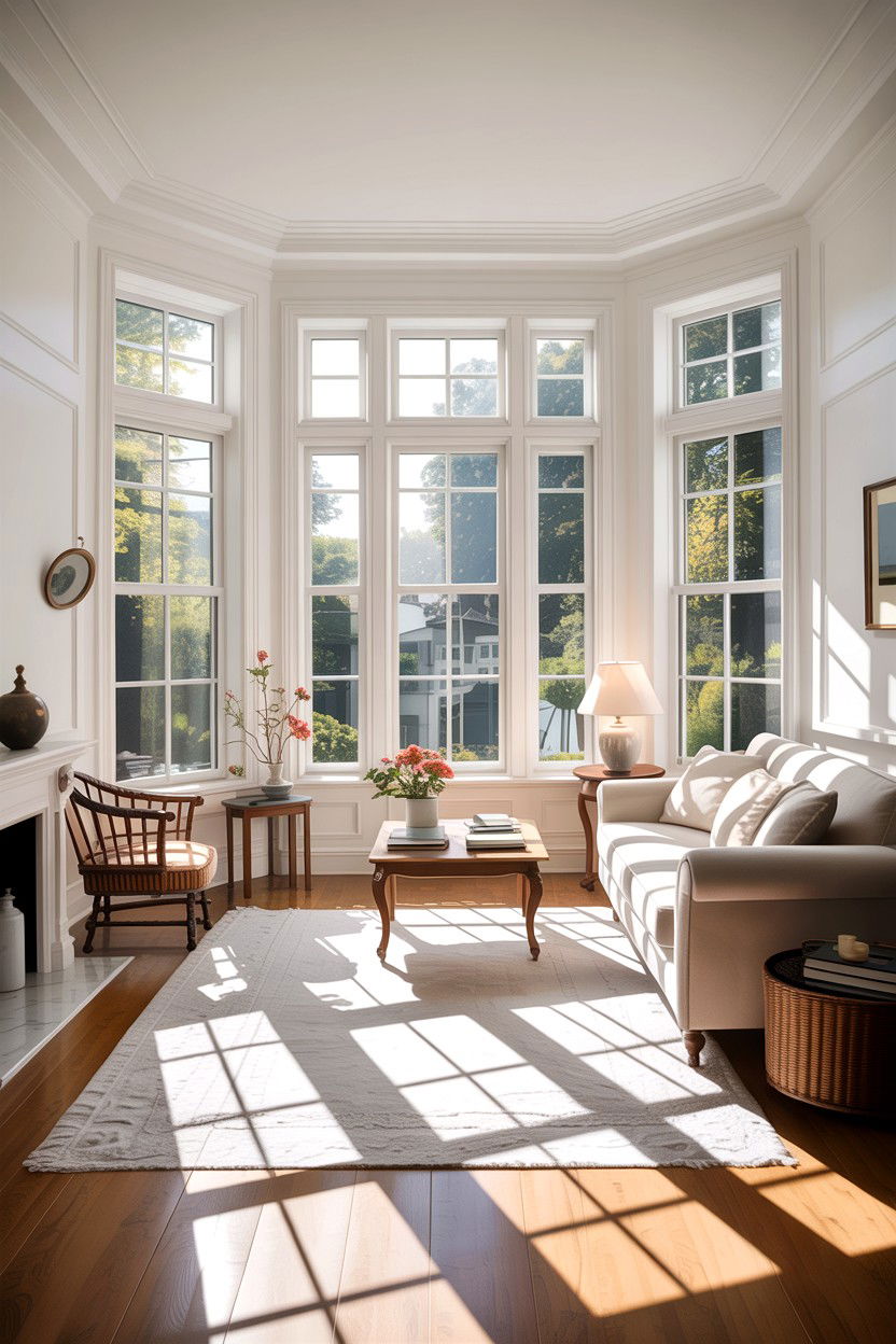 White Living Room With Natural Light - 30 traditional white living room ideas