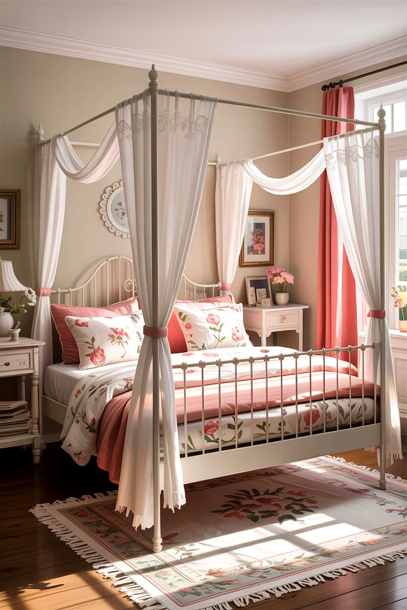 White Metal Canopy Bed - 30 canopy bed ideas