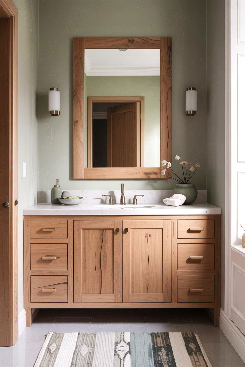 White Oak Bathroom Vanity - 30 custom bathroom vanity ideas