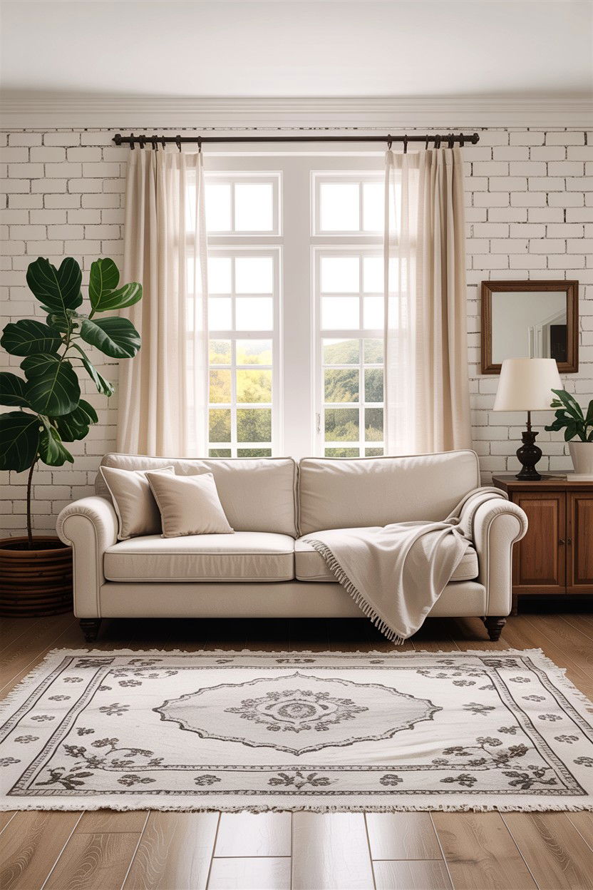 White Painted Brick Living Room - 30 exposed brick living room ideas