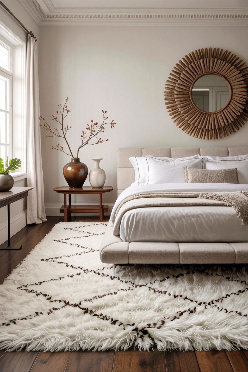 White Shag Rug - 30 bedroom shag rugs