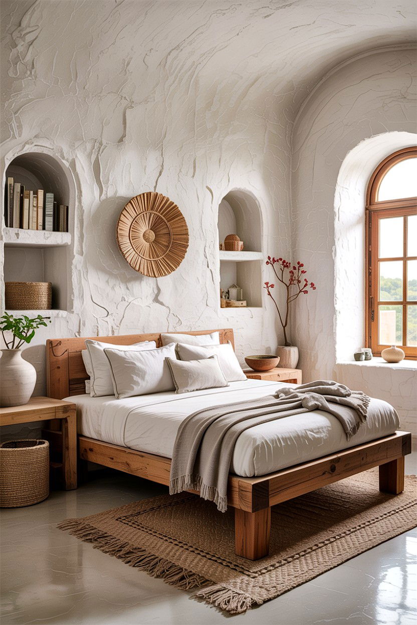White Stucco Bedroom - 30 Mediterranean bedroom ideas