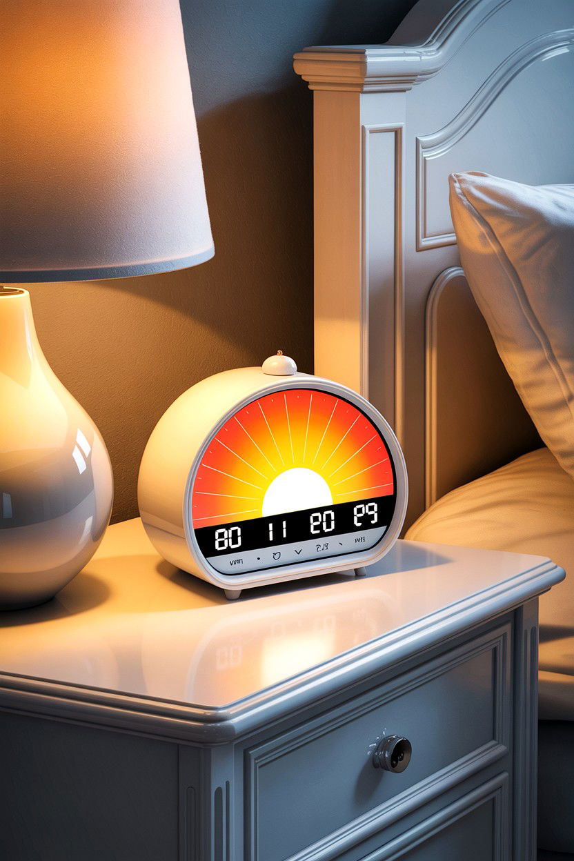 White Sunrise Alarm Clock - 30 bedroom sunrise alarm clocks