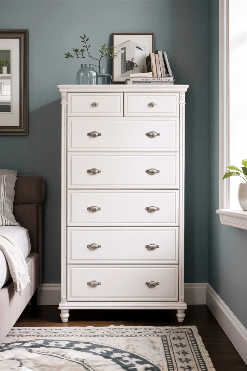 White Tall Dresser - 30 bedroom tall dressers