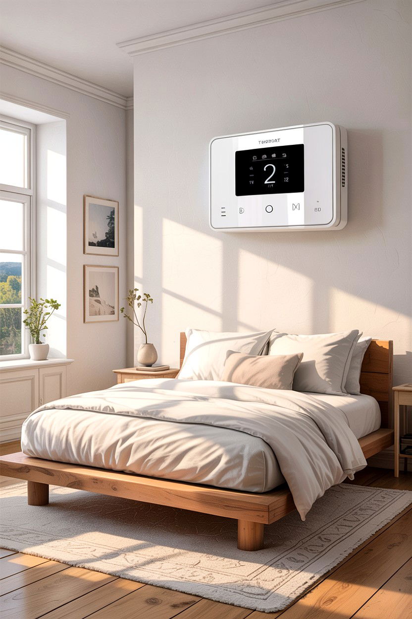 White Thermostat Minimalist Bedroom - 30 bedroom thermostats