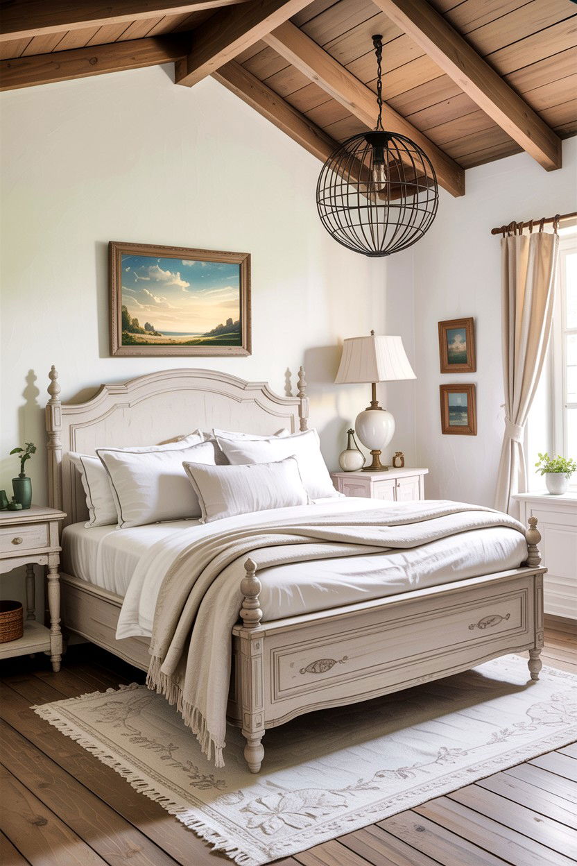 White Washed Furniture - 30 French country bedroom ideas