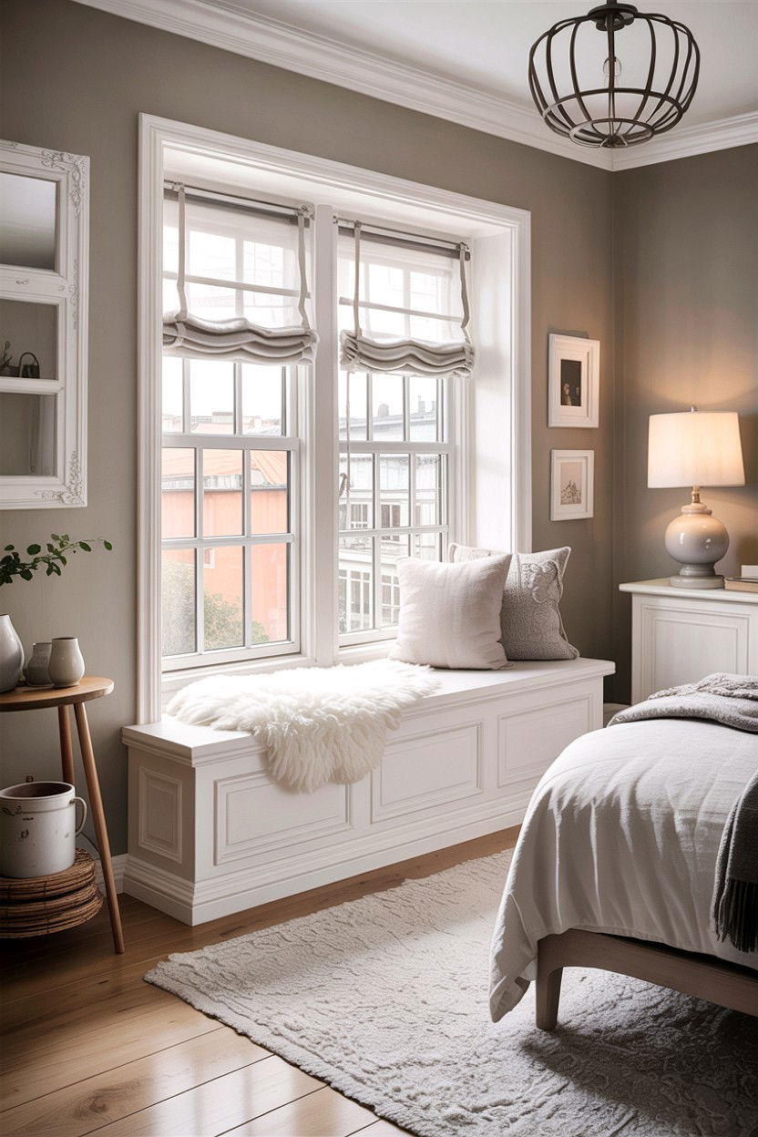 White Window Bench - 30 bedroom window benches