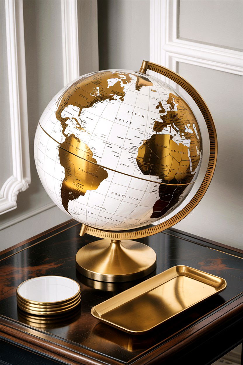 White and gold globe - 30 living room globes