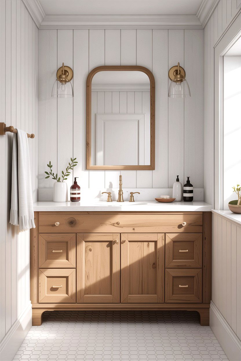 White bathroom board and batten - 30 bathroom board and batten ideas