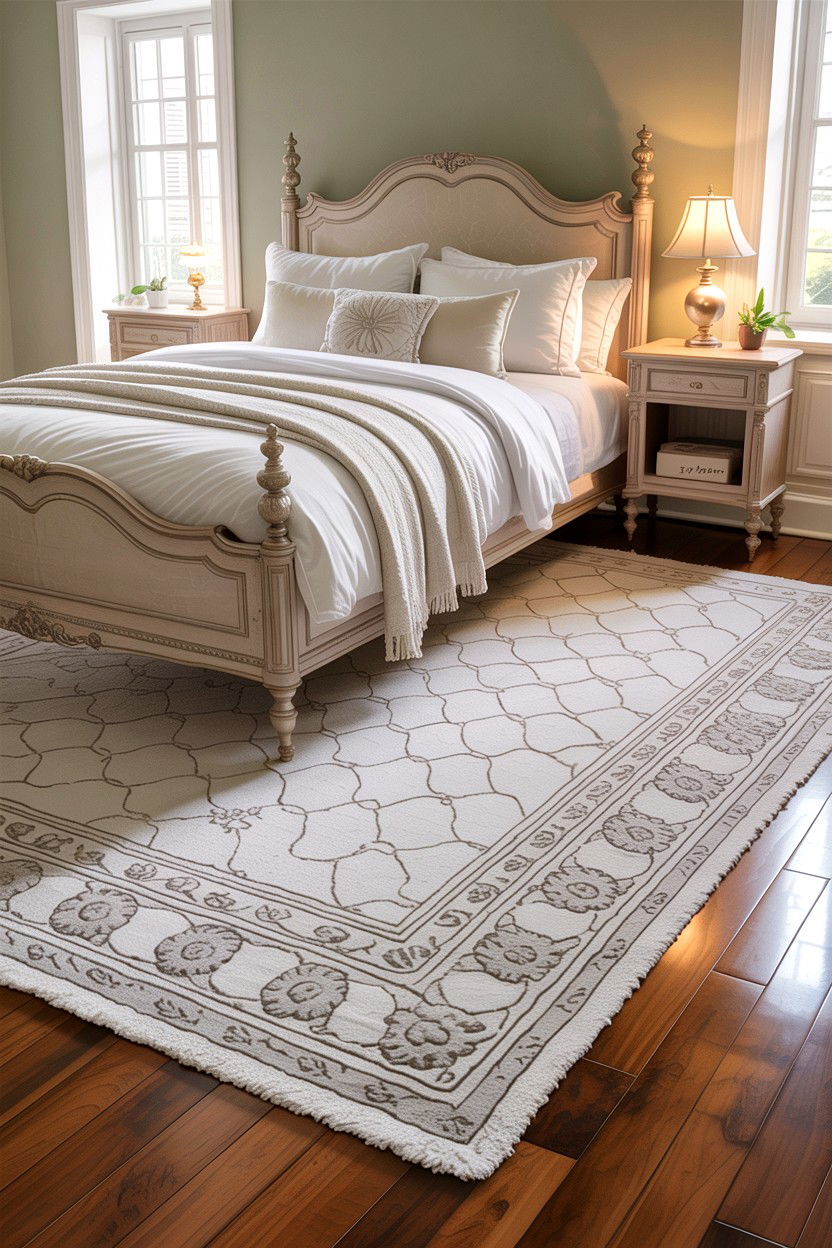 White bedroom area rug - 30 traditional white bedroom ideas
