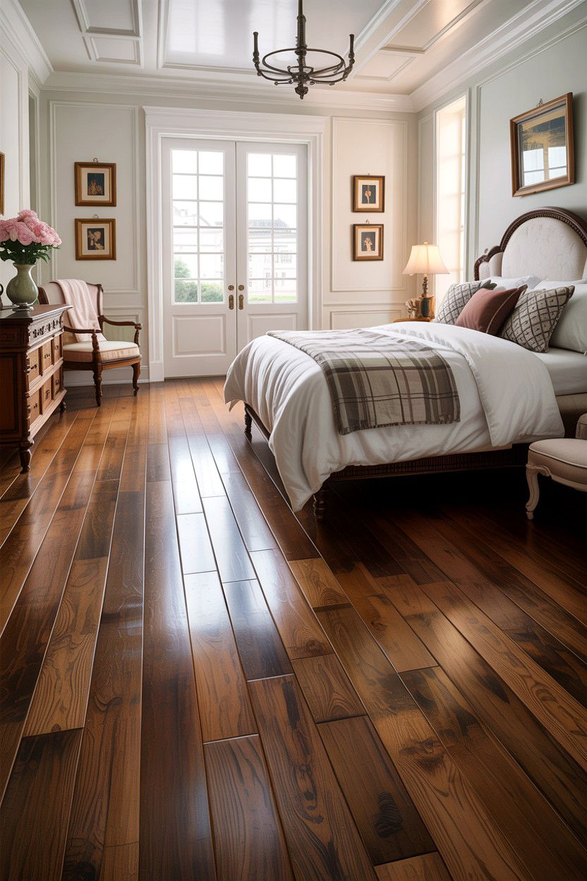 White bedroom hardwood floors - 30 traditional white bedroom ideas
