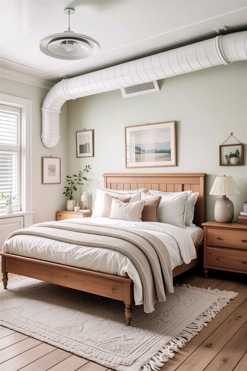 White ductwork bedroom - 30 exposed ductwork bedroom ideas
