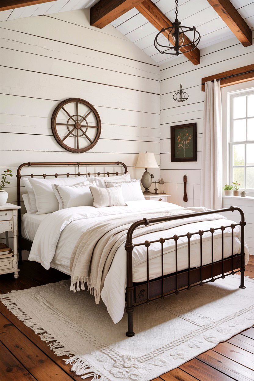 White farmhouse bedroom - 30 traditional white bedroom ideas