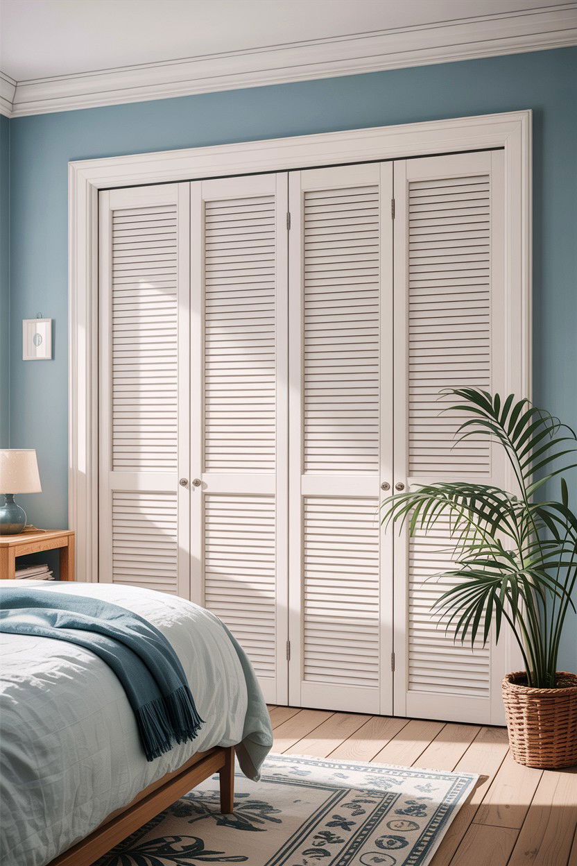 White louvered closet doors - 30 bedroom bifold doors