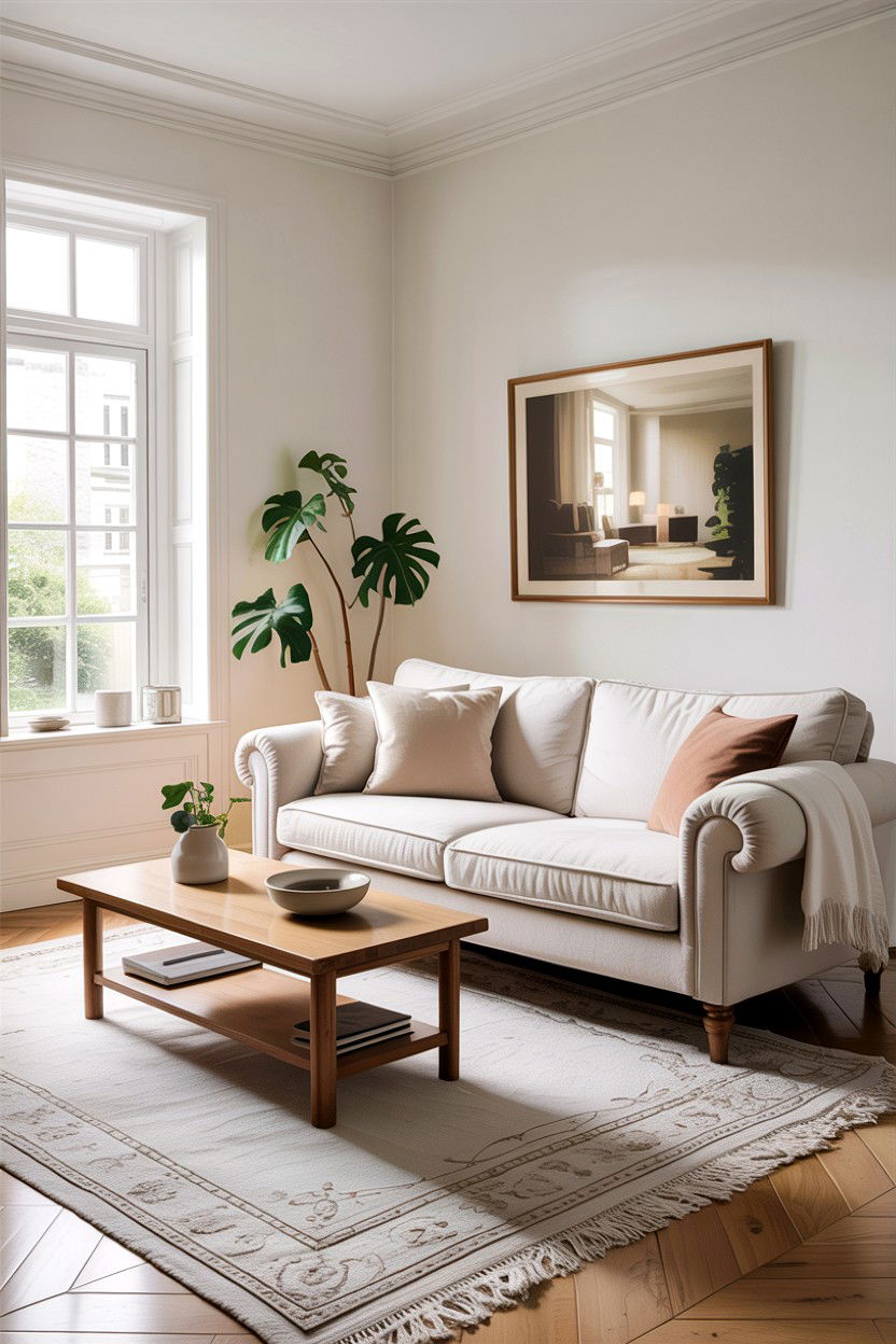 White paint living room - 30 before and after living room ideas