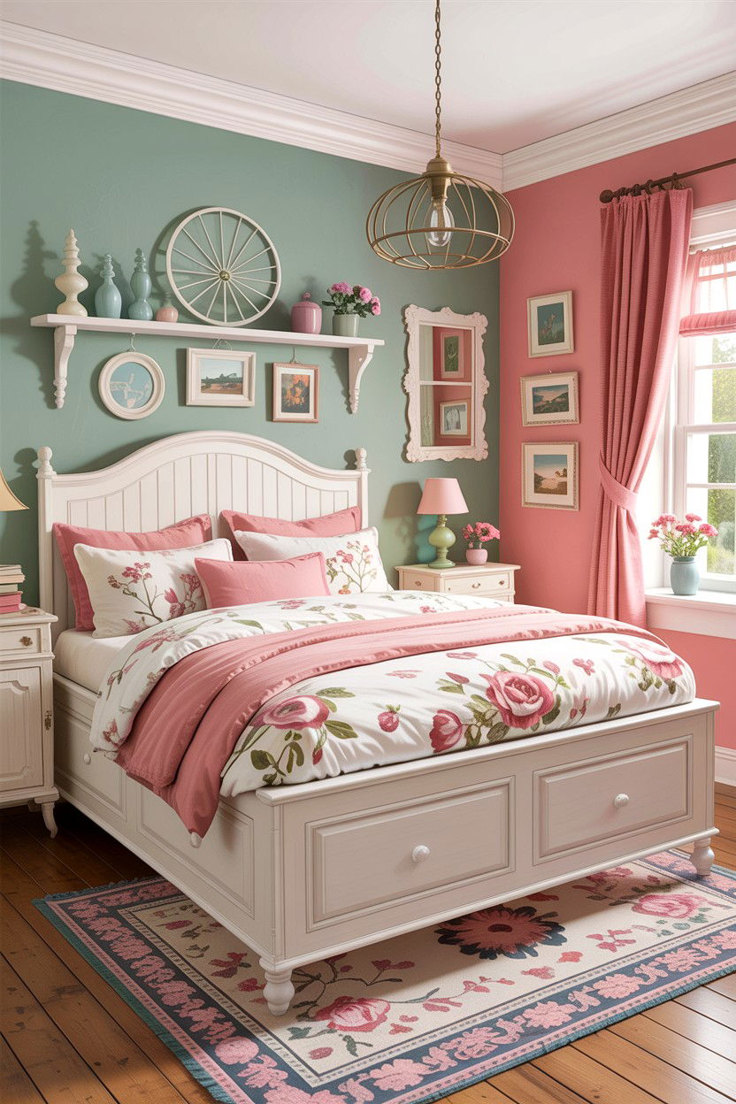 White wooden storage bed - 30 bedroom ottoman bed ideas