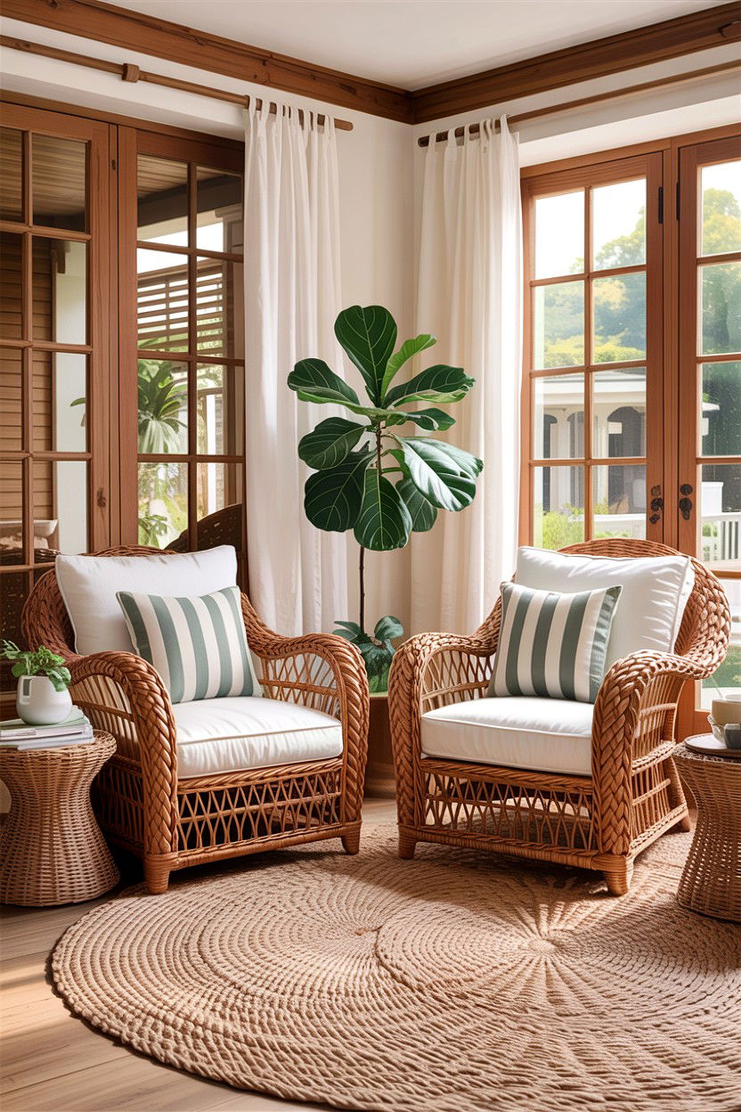 Wicker Furniture Living Room - 30 New England living room ideas