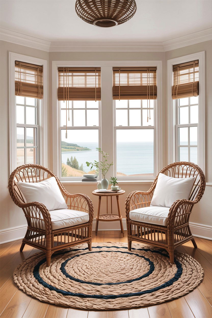 Wicker furniture - 30 cape cod living room ideas