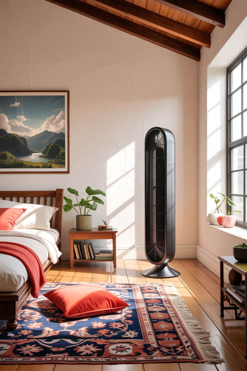 Wide Oscillation Tower Fan - 30 bedroom tower fans