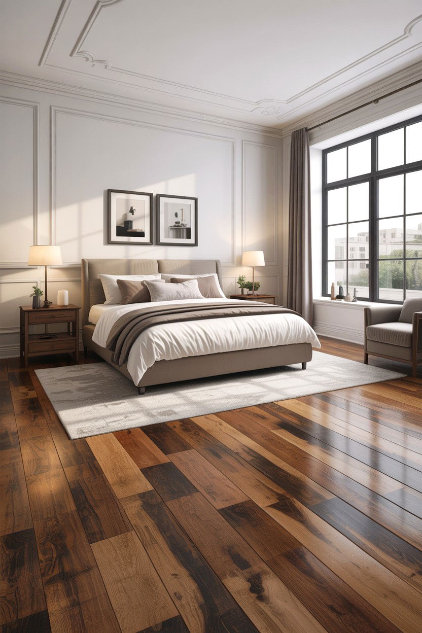 Wide Plank Laminate Flooring - 30 bedroom laminate flooring ideas