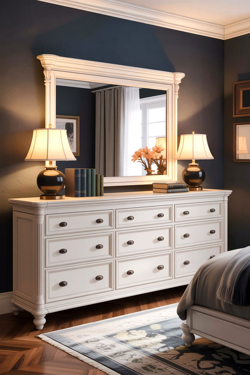 Wide White Dresser - 30 bedroom white dressers