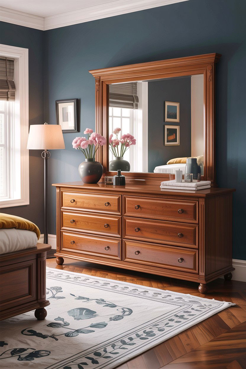 Wide double wood dresser - 30 bedroom wood dressers