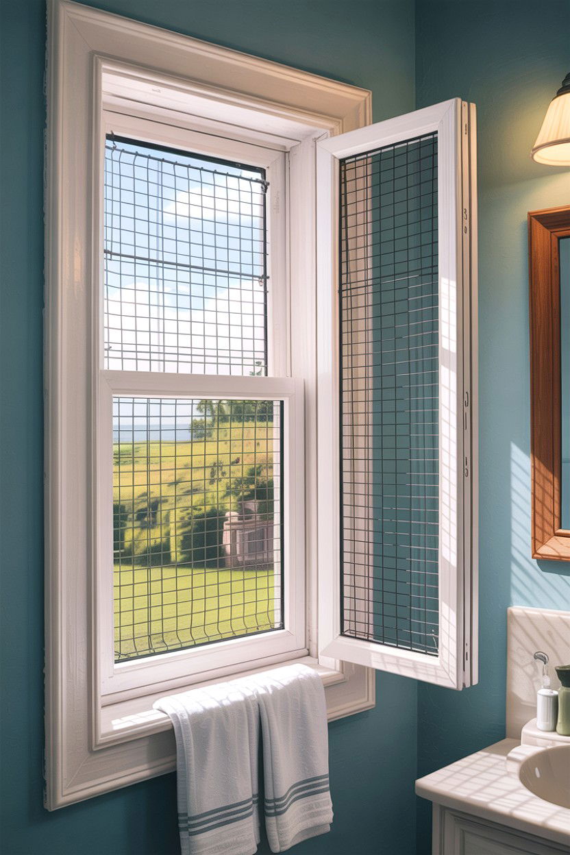 Window Screen Mesh - 30 bathroom cooling ideas