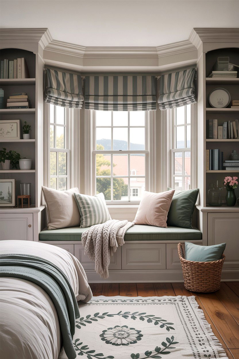 Window Seat Shelf - 30 bedroom book displays