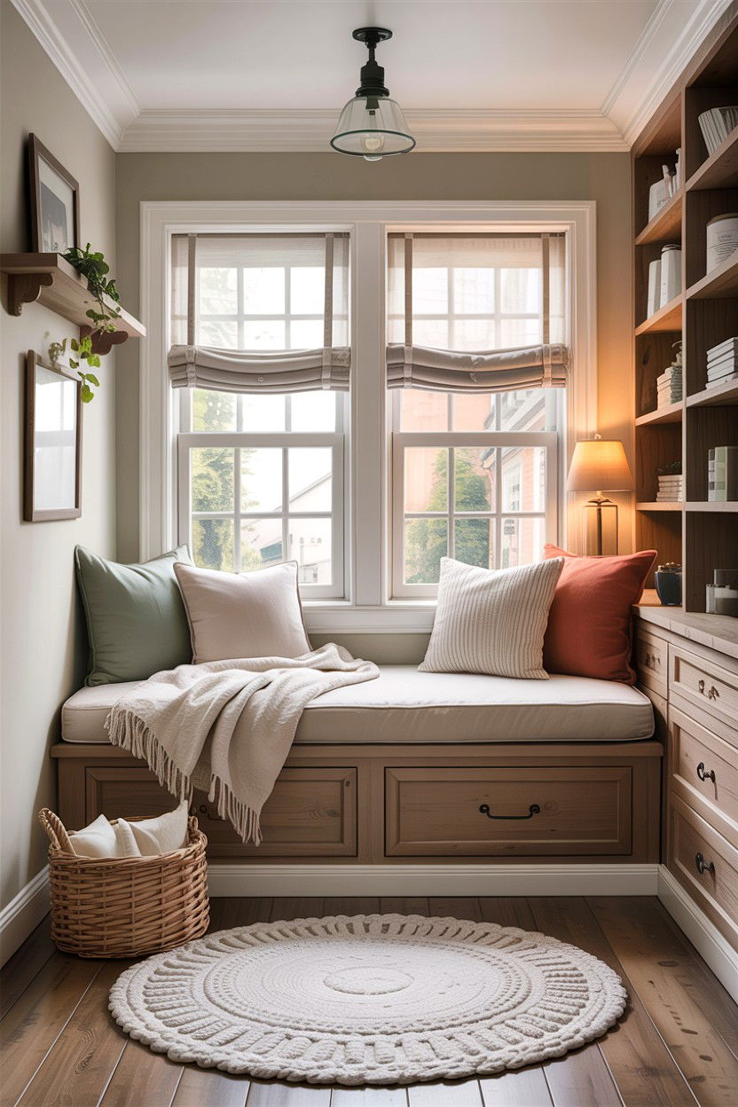 Window Seat With Storage - 30 small bedroom space storage ideas