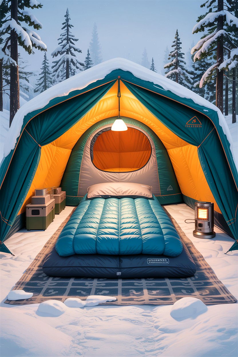 Winter Thermal Camping - 30 camping bedroom ideas