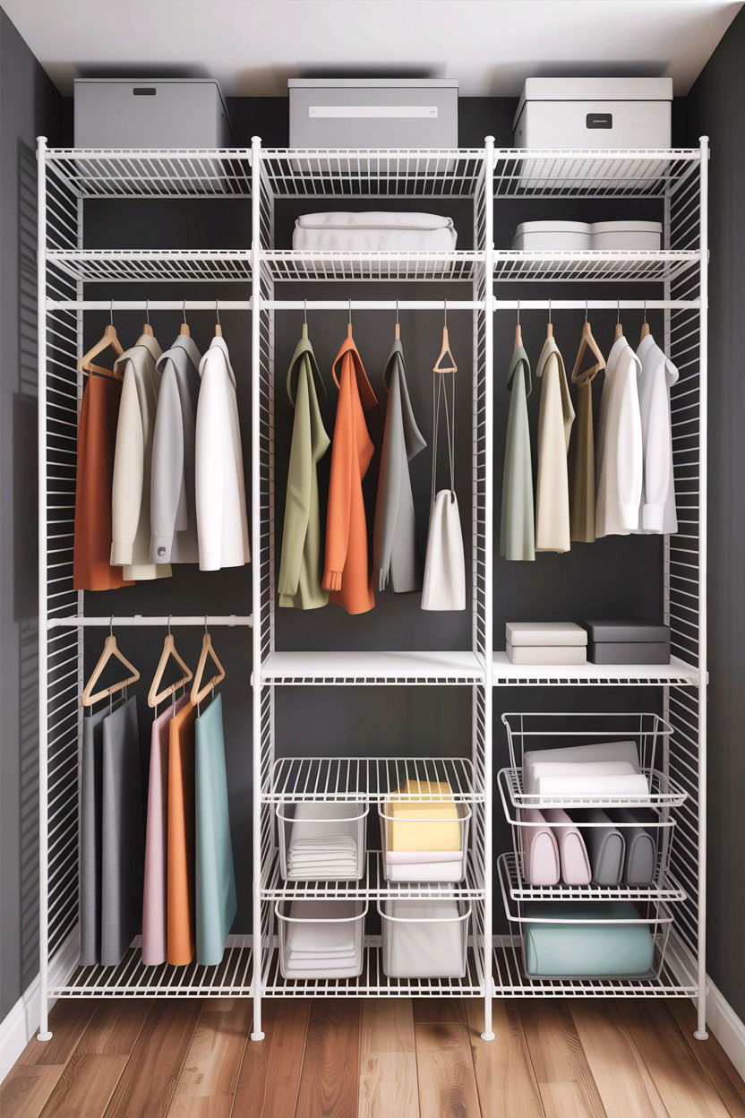 Wire shelving system - 30 bedroom closet systems